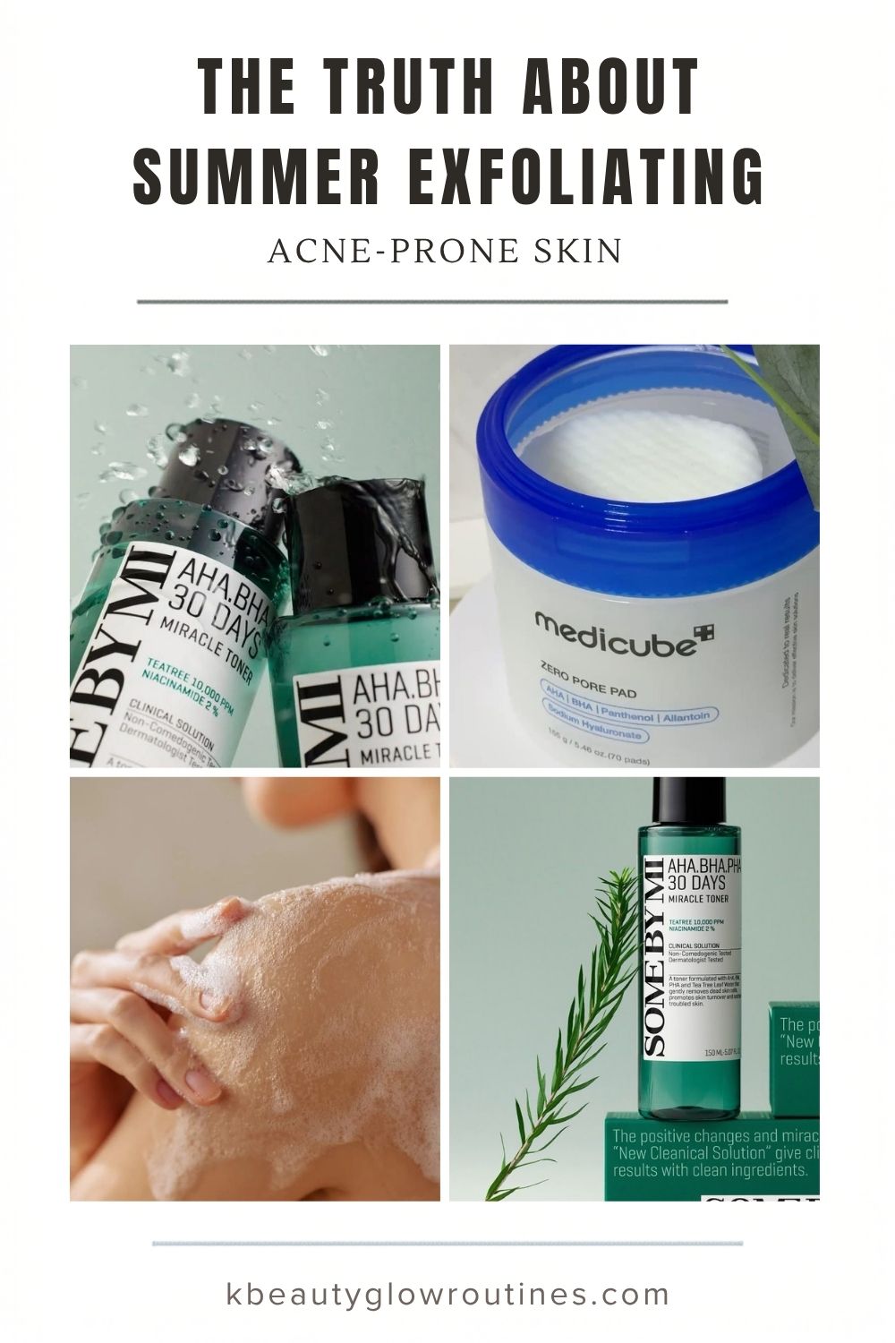 Korean skincare for acne-prone skin Pinterest board
