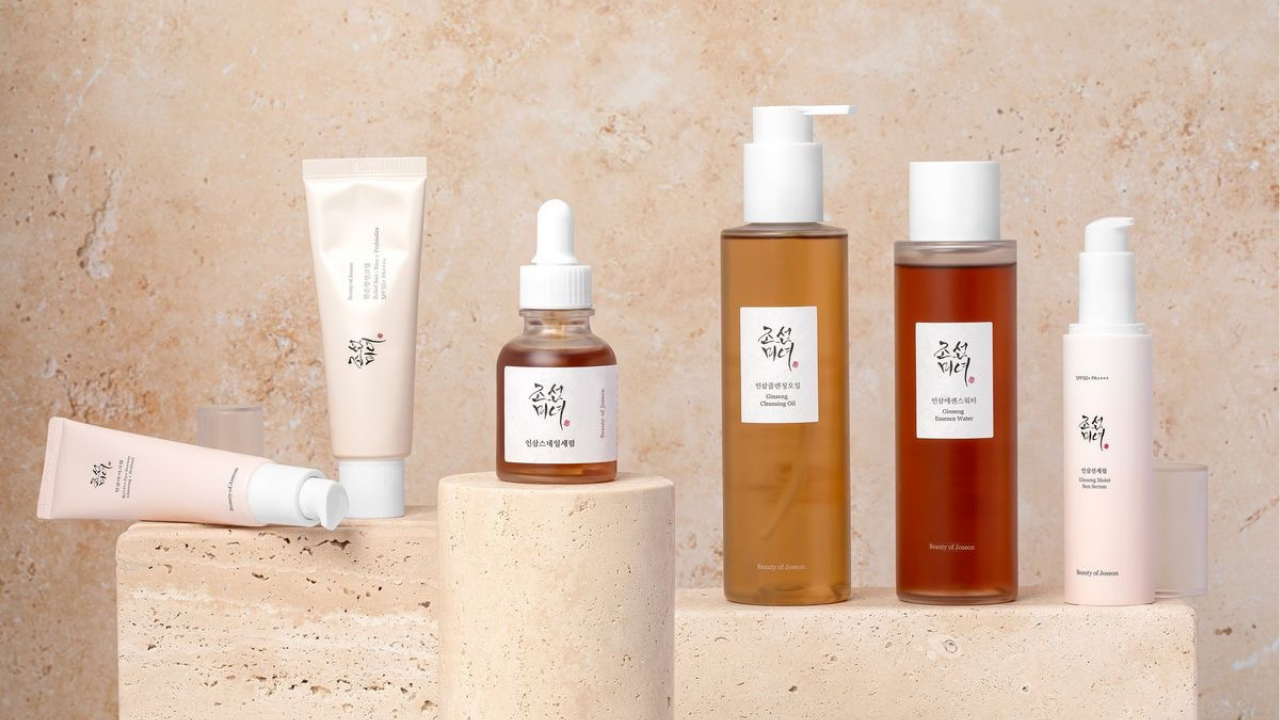 Korean skincare guides — editorial skincare ritual flatlay